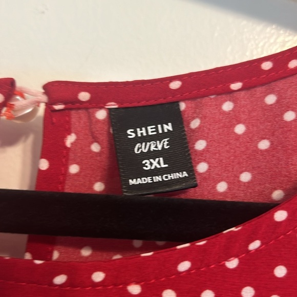 Red polka dot dress with ruffle detail - Picture 2 of 5